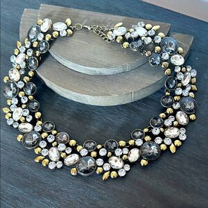 Vintage Style Gold and Silver Statement Necklace